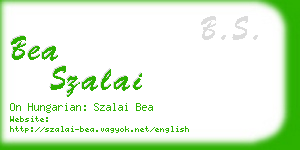 bea szalai business card